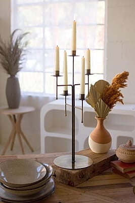 Elegant Multi-Arm Metal Candle Holder