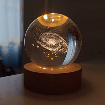 Explore the Universe: 3D Solar System Crystal Ball Night Light Explore the Universe: 3D Solar System Crystal Ball Night Light
